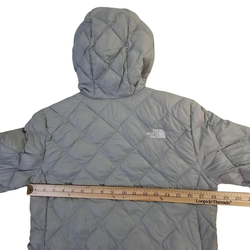 The North Face Parka Girls XL 14/16 Gray ThermoBall Eco Quilted Hooded Long Coat
